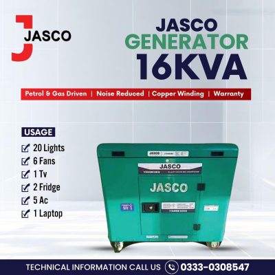 Jasco Titanium Series 16 KVA Petrol Generator